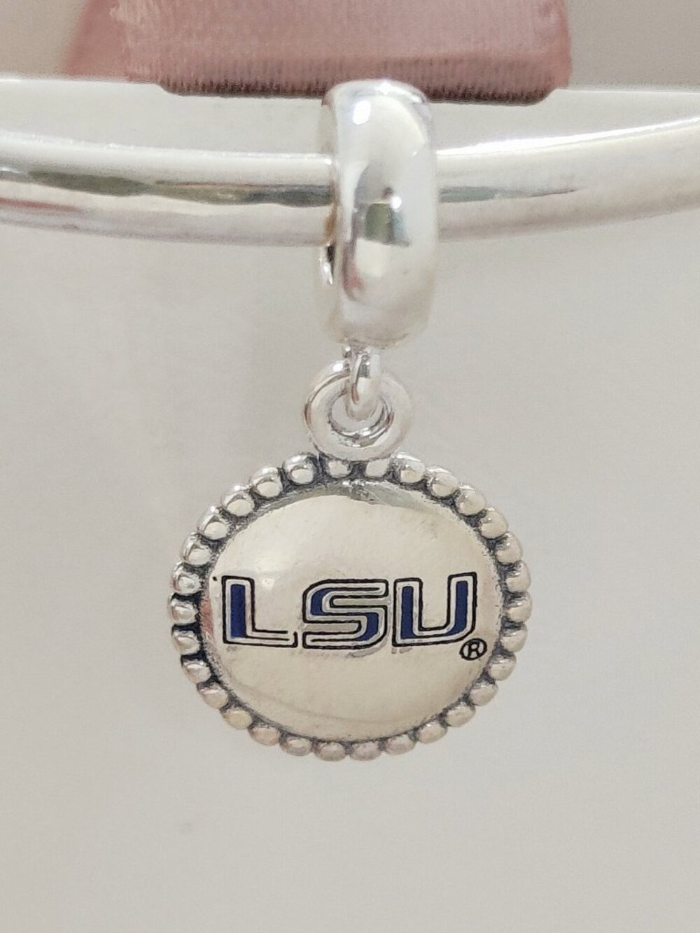 Pandora Louisiana State University Dangle Charm 925 Sterling Silver with box